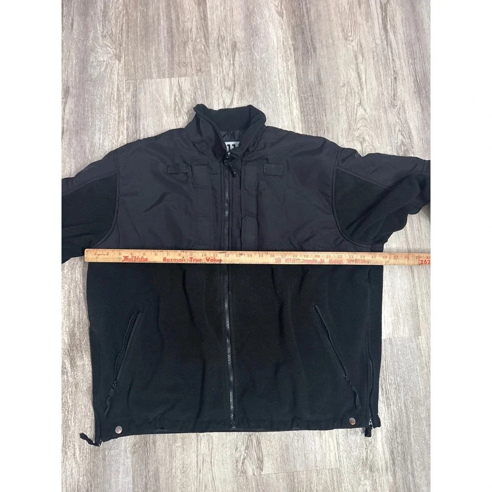 5.11 Tactical Series Mens 2XL Black‎ Fleece Jacket Full Zip Nylon Overlay Hybrid
